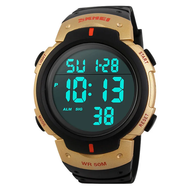 

SKMEI 1068 amazon hot sale model wholesale waterproof watches mens watch digital wristwatches, 7 colors