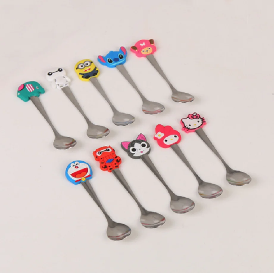 

Cartoon Animal custom Silicone PVC Spoon for Kids Promotion