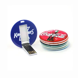 Mini Pocket Card USB Flash Drive Colorful  Business Card Pendrive With Customized Full Printing 4GB 8GB 16GB
