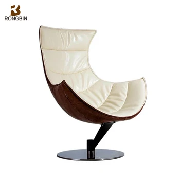 Designer Furniture Living Room Rotating Leather Chair Luxury Egg