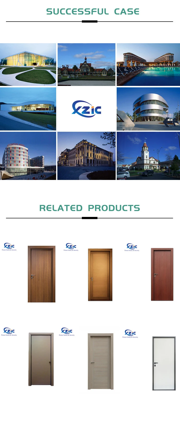 Low cost finished surface hotel, cinema, theater interior entry door soundproof pvc glass door