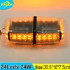 Installation simply 24W roof mounted strong magnet led mini traffic warning light for private cars