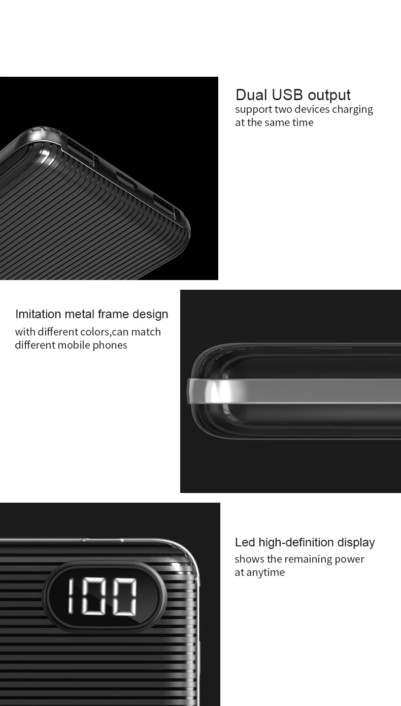 Best-selling promotion ultra slim Universal portable charger power bank 10000mah mobile powerbank - ANKUX.COM