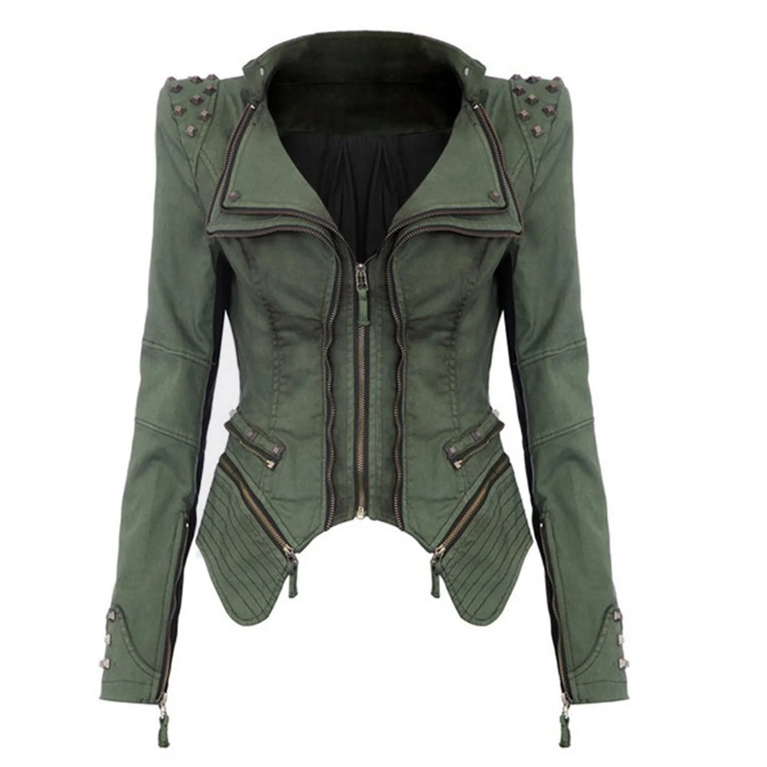 Compra chaqueta de mezclilla punk online al por mayor de