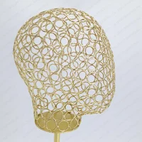 

DL190313-2 New Design fade gold Color Metal Wire Mannequin Head for hat display