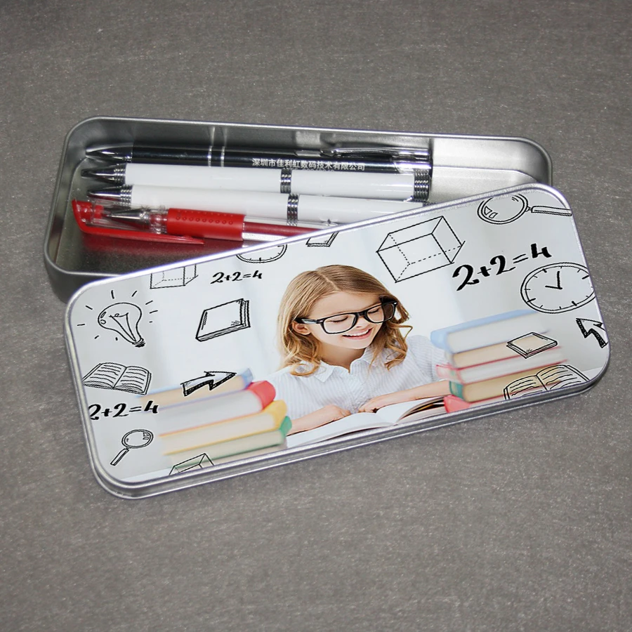 sublimation blanks custom photo student pencil box blank