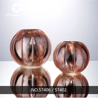 

wholesale cheap wedding centerpieces rose gold flower glass ball round glass vase