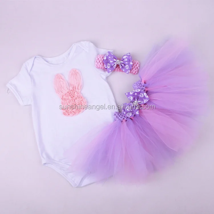 

Wholesale Cotton Rabbit Easter New Born Baby Clothes