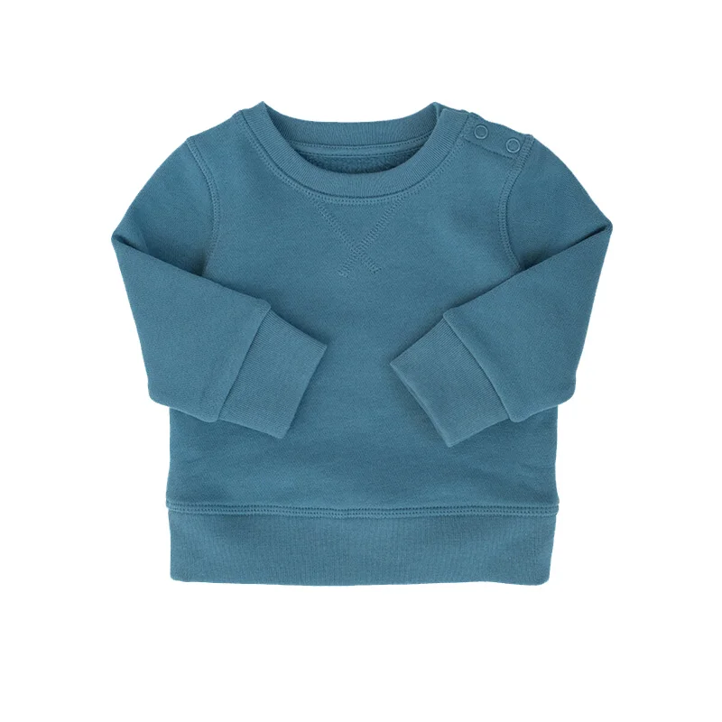 
High Quality Super Soft 0-12 Months France Terry Fabric Plain Baby Sweatshirt 
