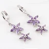 S925 Sterling Silver Zirconia Diamond Hook Dangle Earrings