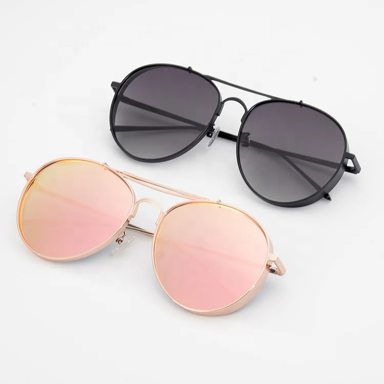 

High Quality Double Bridge Metal Sunglasses with Polarized Glasses OEM ODM