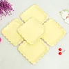 Promotion Best Supplier Stocked Square Disposable Yellow Paper Plate Rectangle For Birthday Party Small MOQ