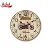 Retro wild-type motorcycle racing design rider standard vintage wall clock for flower shop