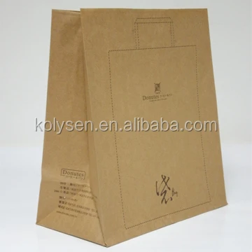 wholesale custom printed brown kraft paper bag