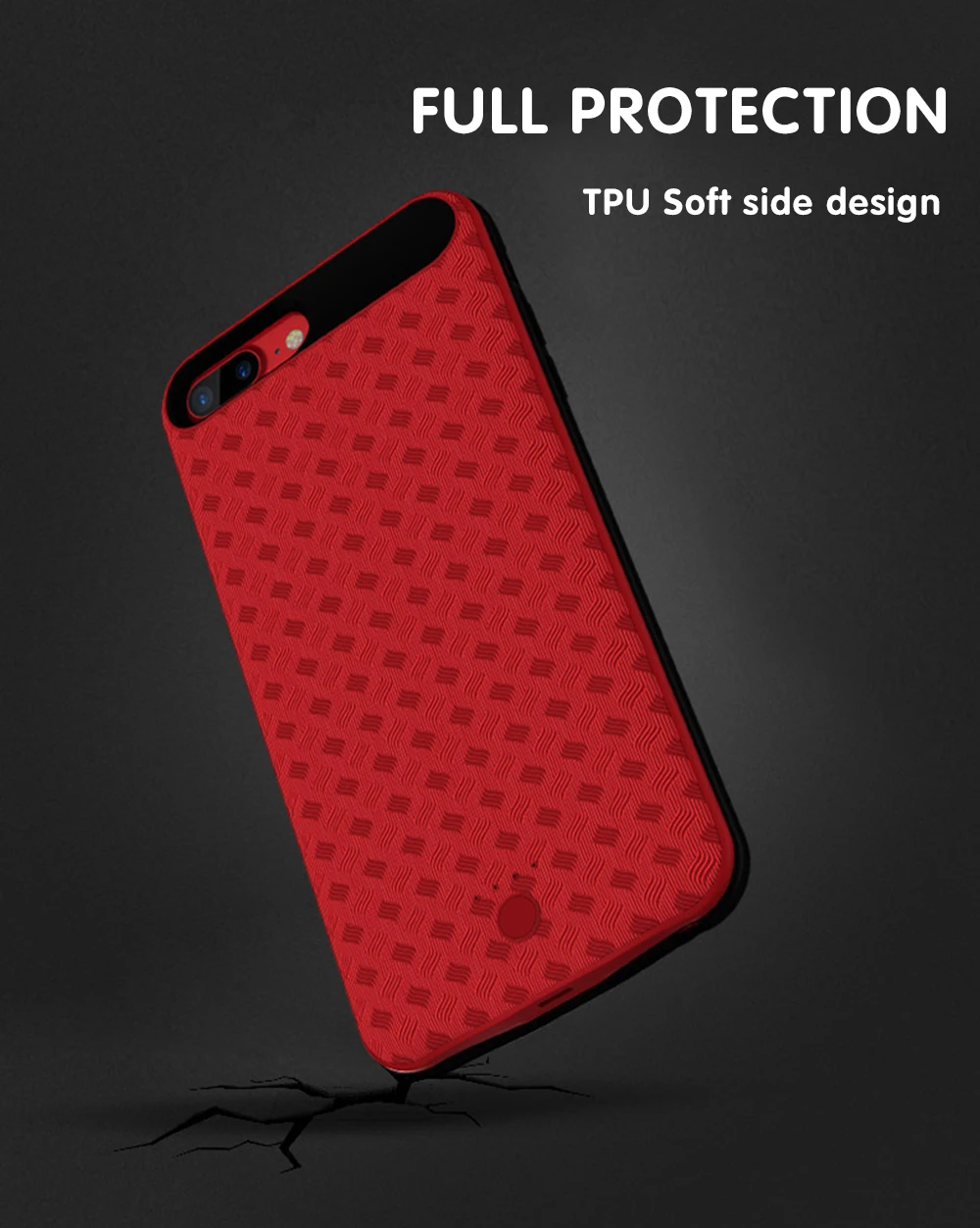 Portable power bank power case cover charger for iPhone 6 6s 7 8 battery case