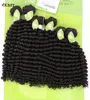 Hot Selling Synthetic Hair Blend Human Hair Jerry Curly Color 2# Multiple Hair Extension Good Quality From XuChang China Factory