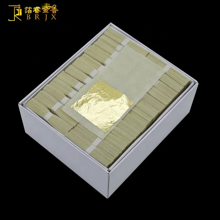 
2020 top quality 24k pure gold foil genuine edible gold leaf for food decoration 
