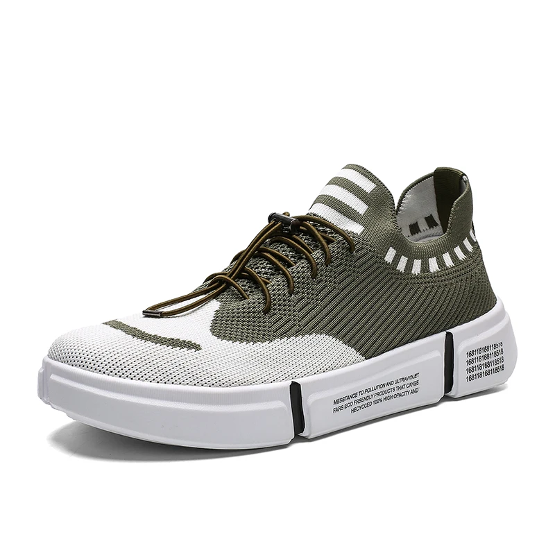 
xx353 flat fashion fly weaving face upper sock sport men shoes china 2019 