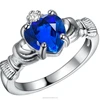 Diamond Silver Heart Shaped Ring Designs For Girls
