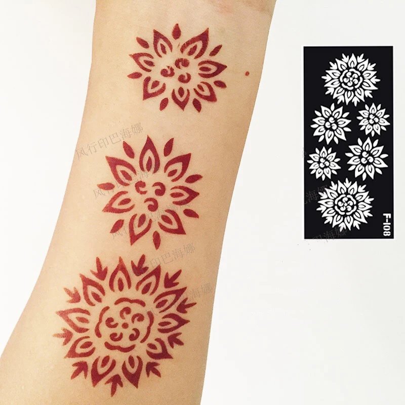 

Henna Tattoo Template, Black