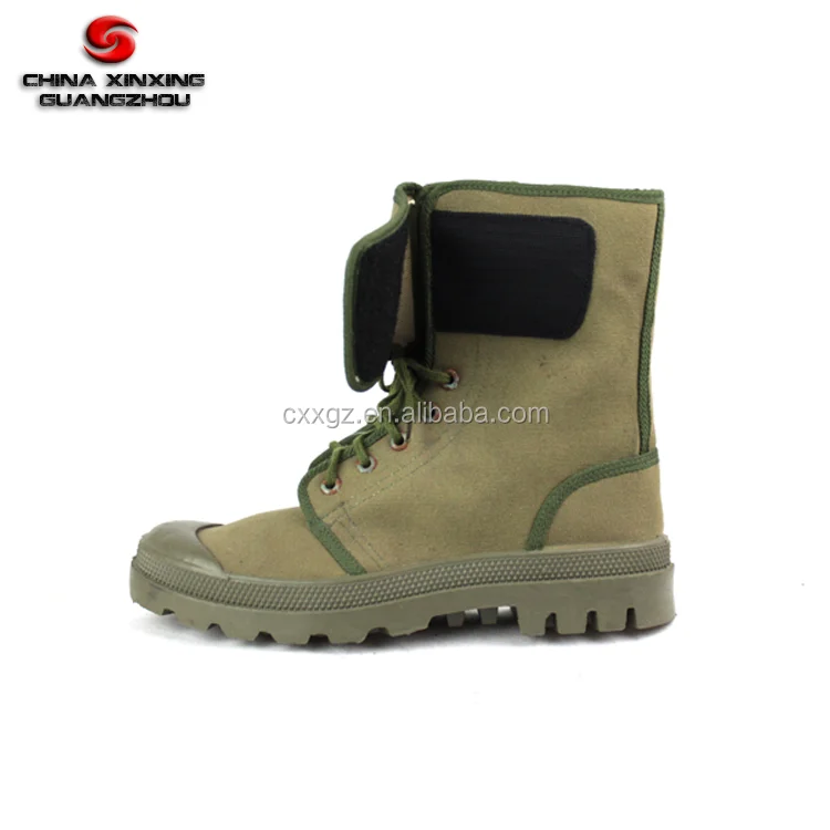 green canvas boots