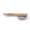 High quality Long Wood Handle Natural Bristle Facial Cleansing Brush for exfoliate and remove dead skin cells