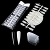 New 3 Designs Flower Point Oval Shape Black Natural Artificial Tip Plastic Nail Art Color Display Board Tips