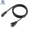 VDE Approved European 3 Pins Schuko Plug straight angle with C5 Connector