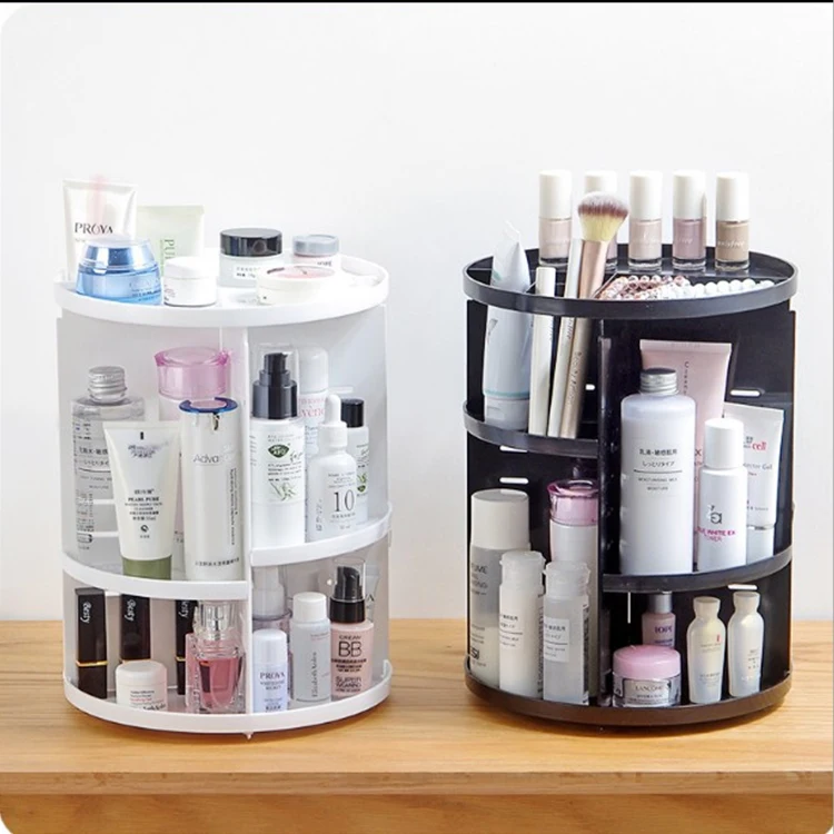 

Makeup Organizer 360 Rotating DIY Adjustable Cosmetics Organizer Box Holder Storage Rack