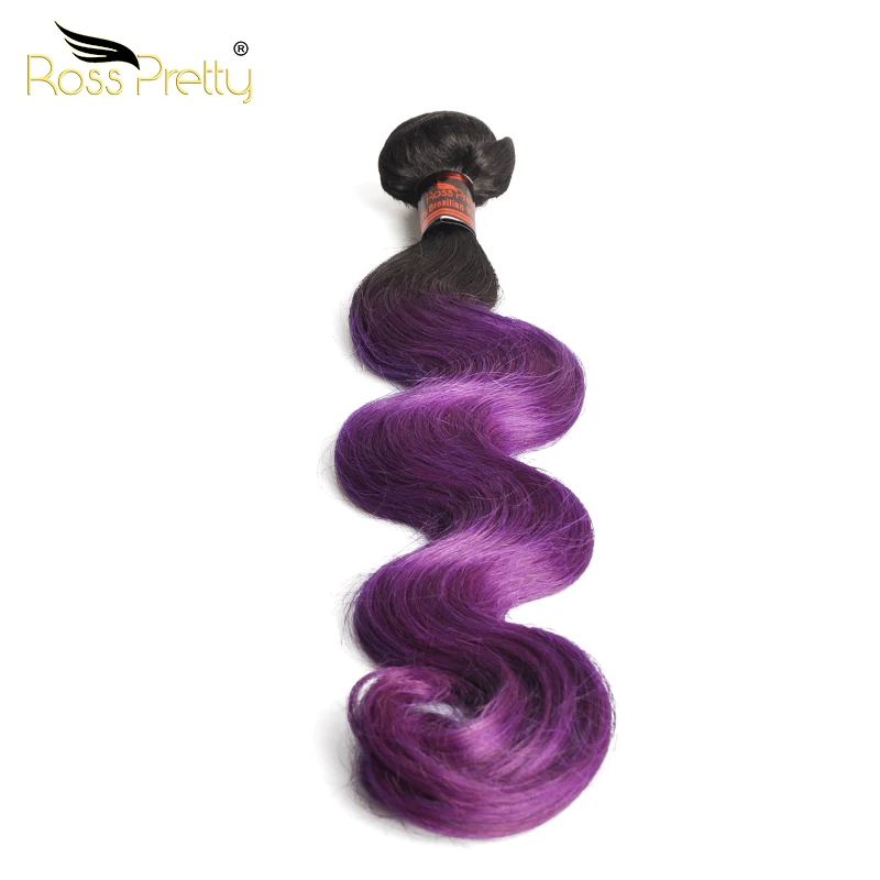 
Ross Pretty Top Sale High Quality 1b Purple Remy Body Wave Color Slavic 100% Human Hair Extensions Wholesale 
