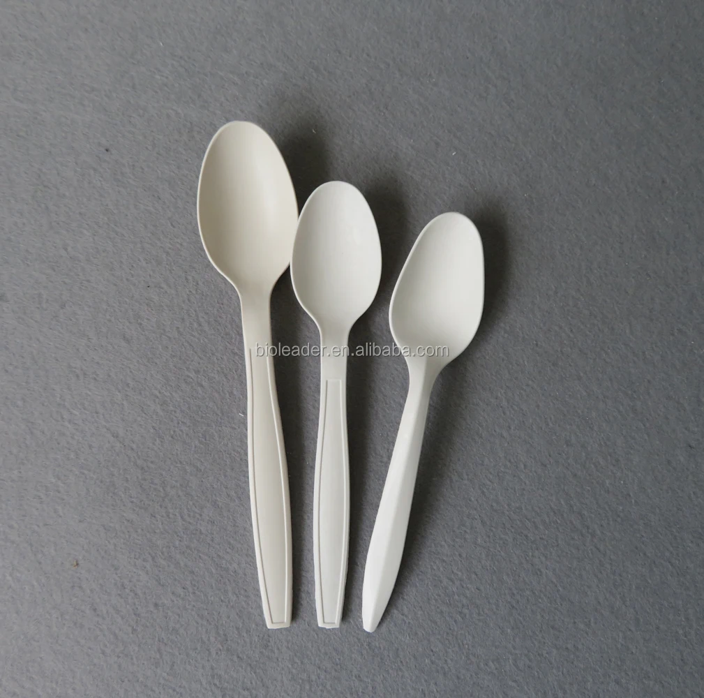 

ECO- Friendly Biodegradable Compostable Disposable Plastic CPLA Corn Starch Cornstarch Spoon