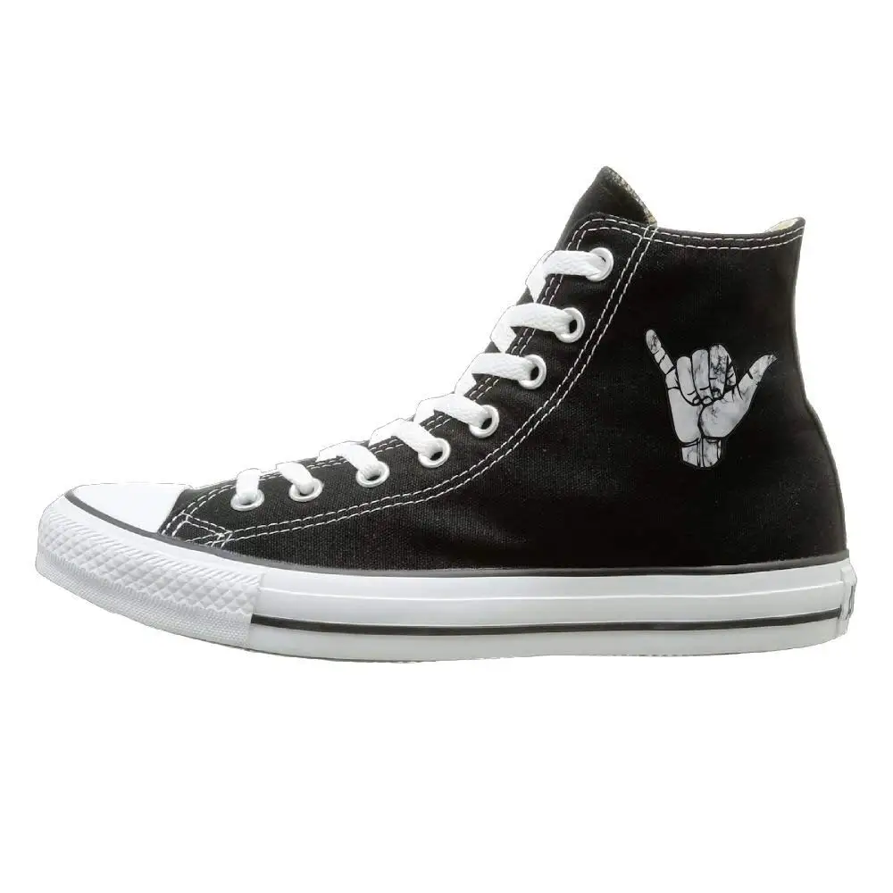 Shaka Hand Marble Cosplay Canvas Shoes Hand-painted Shoes Sneakers