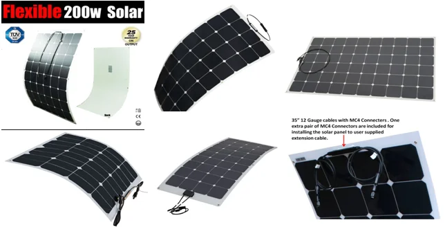 Custom made 50W Parasol/ Beach Umbrella , caravan, vehicle rated flexible solar photovoltaic panel