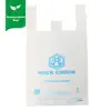 Custom printing compostable biodegradable translucent shopping bags for supermarket