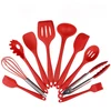 Non-stick 10 pcs set kitchen utensils silicone kitchenware cooking ladle set shovel