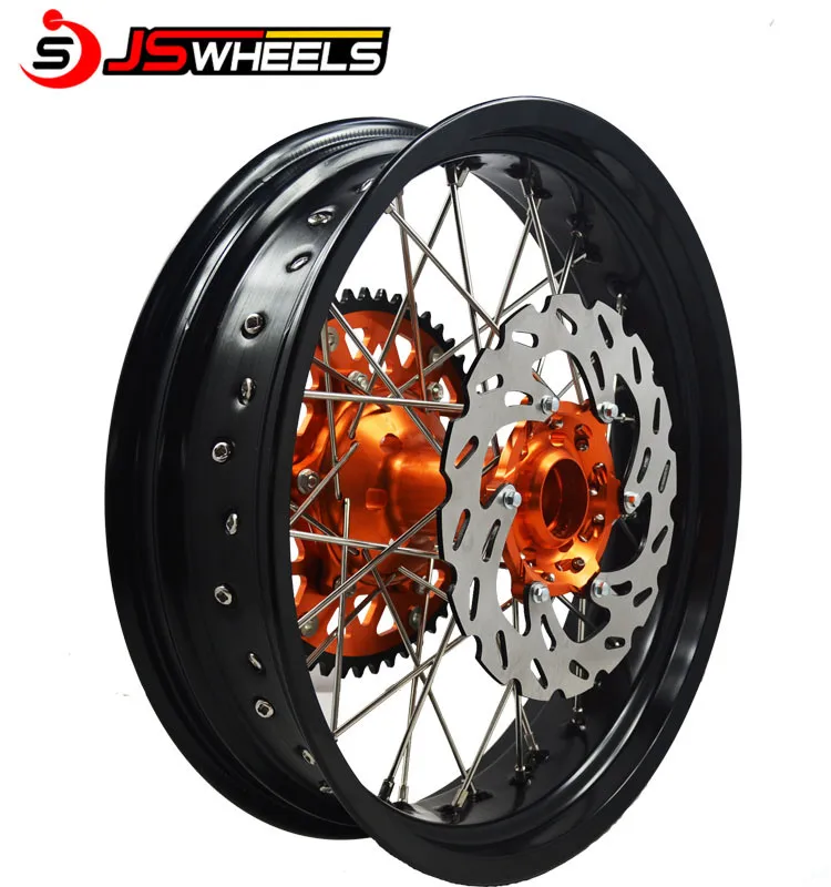 17inch Sxf Exc125 Racing Dirt Bike Alloy Cnc Complete Wheels 17x3.5