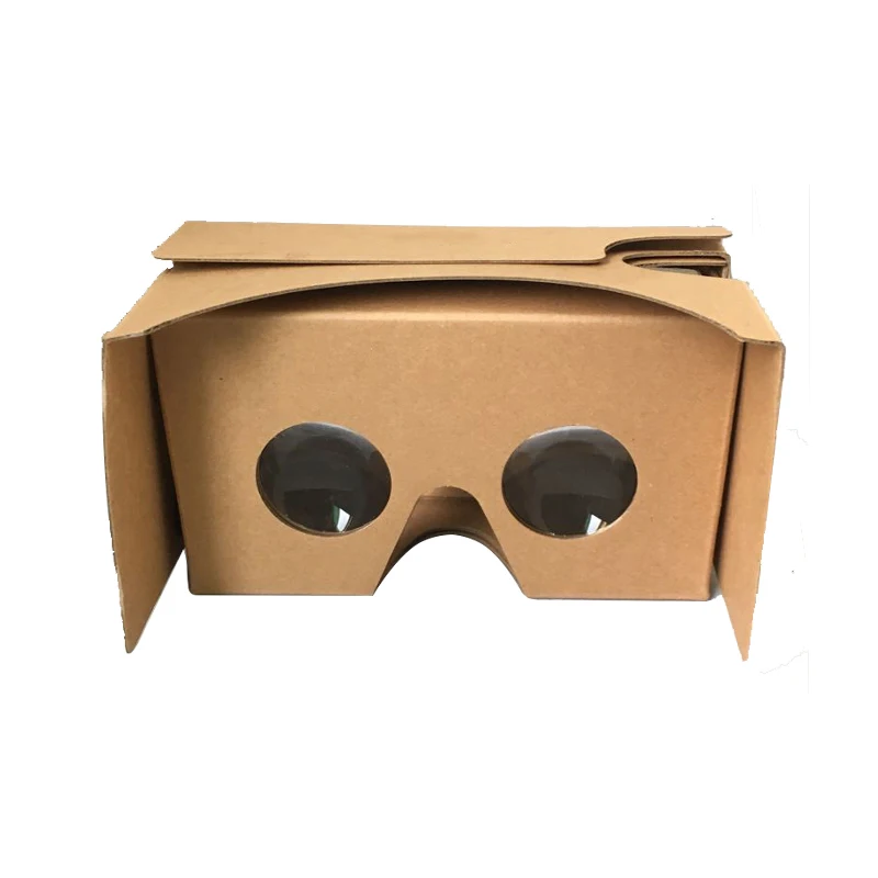 

2021 New Trend Brown Color Google Cardboard VR 3D Glasses Brand Available Virtual Reality Headsets, Customized