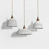 American small chandelier ceramic simple Nordic aisle restaurant cafe log three chandelier for decorative lights