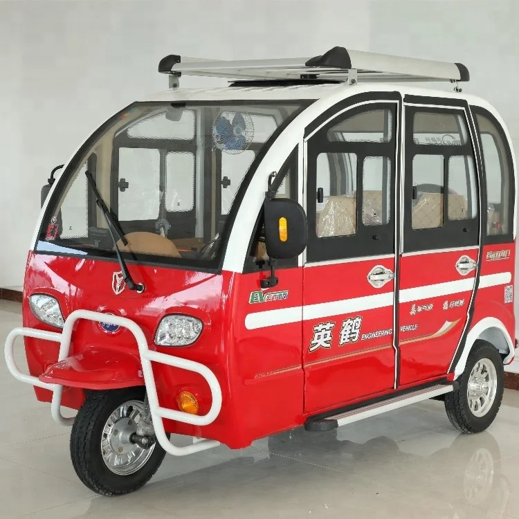 Door Enclosed Adult Big Tricycle Three 3 Wheel Passenger Electric For