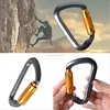 D-Ring Carabiner for Outdoors Climbing Locking Key Chain Clip Hook Tool