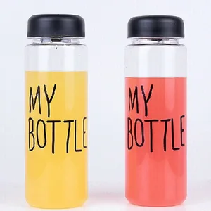 Image of wholesale 18oz custom logo printing water bottle clear plastic water bottle
