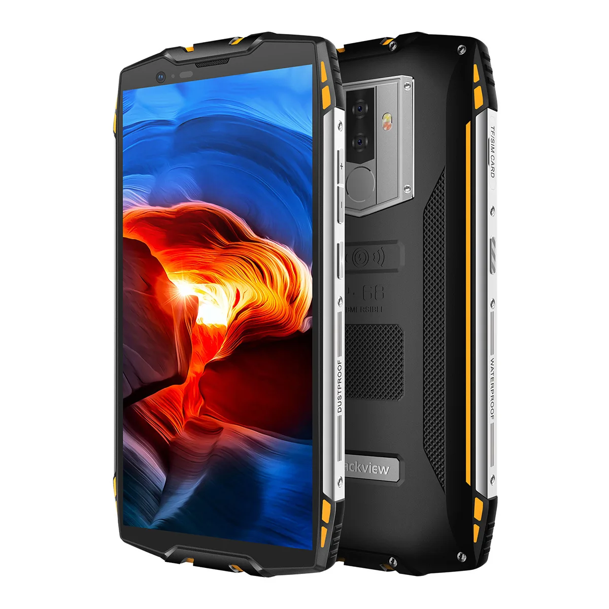 

Blackview BV6800 Pro 5.7 Smartphone IP68 Waterproof Octa Core 4GB+64GB 6580mAh large Battery Wireless Charge NFC Cell phone, Black;green;yellow