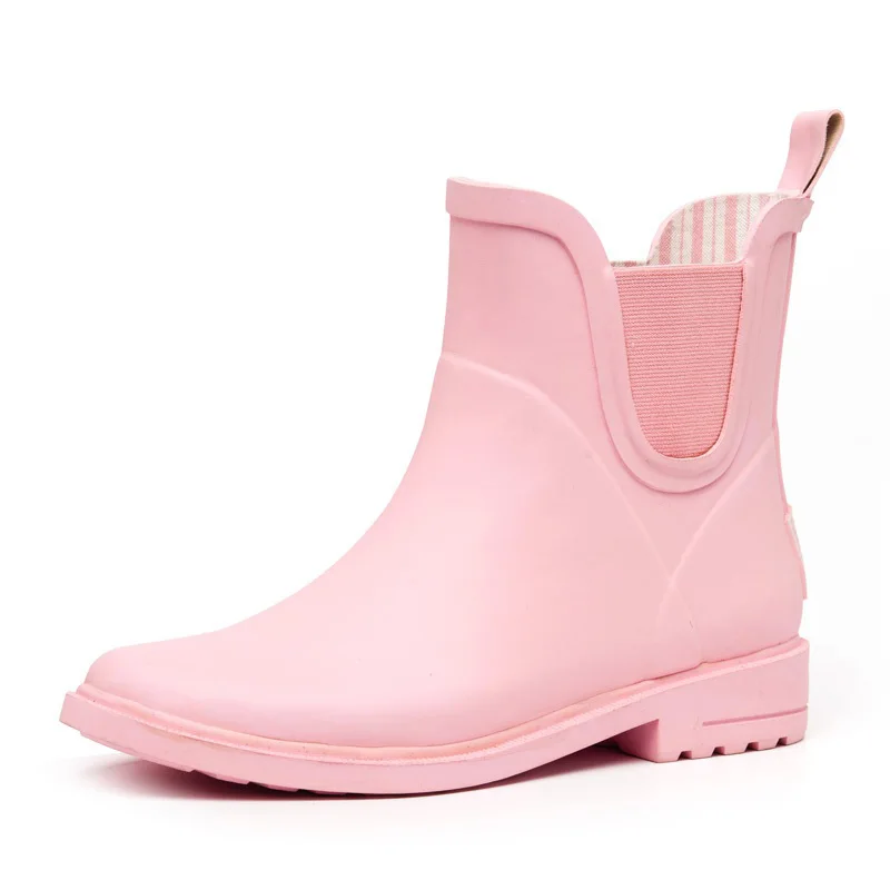 
Hotsale new design Ladies chelsea Ankle Rubber Boots Women Rubber Rain shoes 