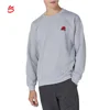 Customizable Soft Embroidered Logo Sweatshirt Men Warm Grey Pullover Boy Cotton Crewneck Laid-back Manufacturer Sweatshirts