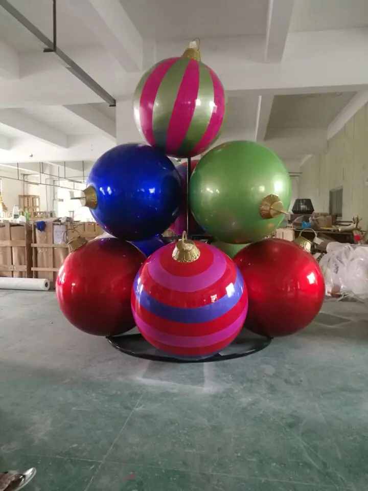 Holiday Decoration Christmas Ball Stack Large Fiberglass Bauble Buy