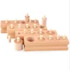 montessori intelligent wood cylinder socket toys
