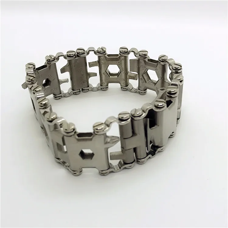 304 steel bracelet silver outdoor survival bracelet diy bracelet magnetic