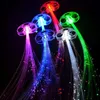 Electronic LED Flash Braids Costume Party Optical Fiber Braid Role Play Glow Hair Braid
