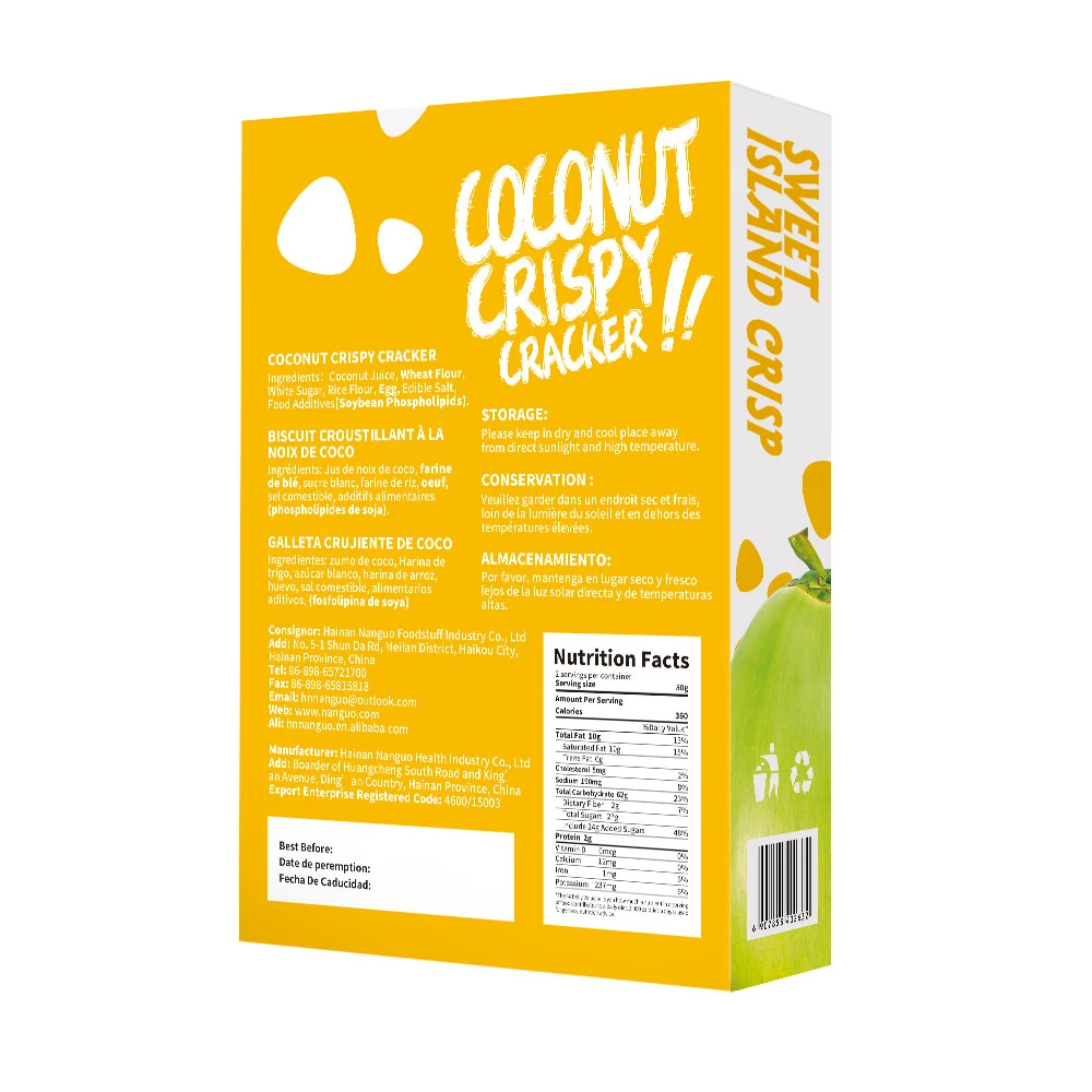 March Expo Chinese coconut cracker sweet biscuit crispy coconut biscuit COOKIEs