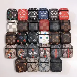 Luxury Grid Leather PU Case Cover Apple AirPods